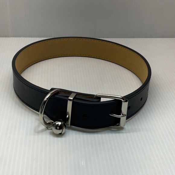 Genuine leather dog collar belt extra-large black color brand new - Picture 1 of 8